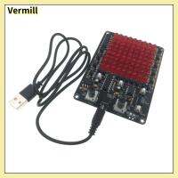 VERMILL พลาสติกทำจากพลาสติก ชุดไฟติดตาม LED สีแดงเเดง ทองแดงทองแดง บอร์ด PCB สำหรับฝึกการบัดกรี LED Chaser ทนทานต่อการใช้งาน สีดำสีดำ อะไหล่การฝึกอบรมการเชื่อมแบบทำมือ เครื่องเชื่อมโลหะ