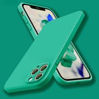 Fluorescent Green Coloured Liquid Silicone Case For Iphone 11 12 13 14 Pro Max Mini XS XR X 7 8 Plus Or SE2020 Soft Thin Case