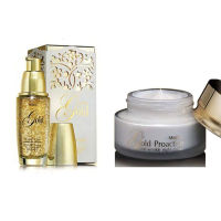 เซ็ตบำรุงผิวทองคำ Mistine Gold Prestige 30ml. and Proactive Series 30g. ช่วยลดเลือนริ้วรอย มอบผิวสวยดุจประกายทองคำ