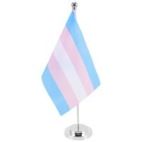 1 Set Rainbow Table Desk Flag with Base Lesbian Pride Rainbow Table Flags