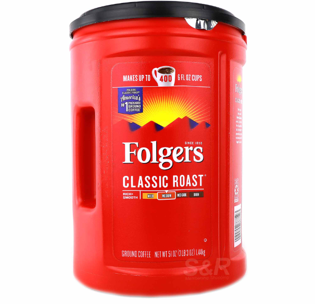 Folgers Classic Roast Medium Ground Coffee 1.44kg Lazada PH