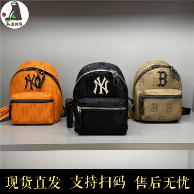 Korean Mlb Dark Pattern Backpack Ny Yankees Mens And Womens Bag Retro Presbyopic Full Standard Fashion Brand Casual Backpack