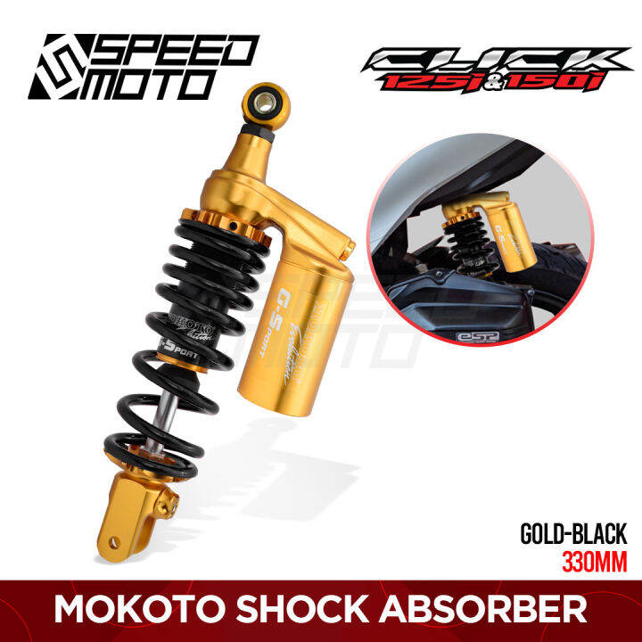HONDA CLICK 125i150i REAR SHOCK GAS ABSORBER with BASO 330mm GOLD