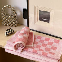 Retro Chessboard Plaid Towel Color Matching Pure Cotton Beach Bath Towel Absorbent Face Bathroom Towel Sets Home Travel Towel