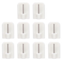 10pcs Storage Rack Kitchen Window Self Adhesive Hook For Curtain Rods Key Holder Bathroom Door Wall Home Hanger cket