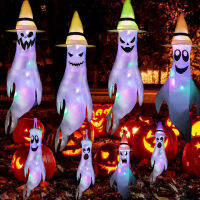 ไฟ LED Ghost Windsock ตกแต่งฮาโลวีนตกแต่งสวนฉากเค้าโครง Props ตกแต่งบ้านกลางแจ้งเทศกาล Party Supplies