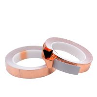 1 Pc 20 M Tunggal Sisi Konduktif Tembaga Foil Tape Strip Perekat EMI Shielding Panas Resist Tape Lebar 4 5 6 8 10 12 15 20 Mm