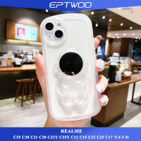 EPTWOO สำหรับ Realme C55 C53 C35 C33 C30 C31 C20 C21Y C25Y C11 C15 C12 C25 C25S C17 10 9 8 9i 7i 6 5 5i 5S 6i C3 C2 PRO นุ่มใสโทรศัพท์กรณีนักบินอวกาศขาตั้งกันชนด้านหลังสำหรับชาย NA-03สำหรับผู้หญิง