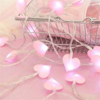 Led Cotton Love Heart Wedding String Fairy Lights Pink Purple Girl String Light Indoor Wedding Party Garden Valentines Decor