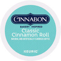 Cinnabon Classic Cinnamon Roll, Single-Serve Keurig K-Cup Pods, Flavored Coffee, 48 Count