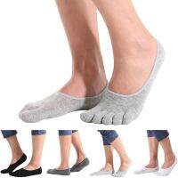 Men Fashion Invisible Toe Socks Cotton Ankle Five Finger