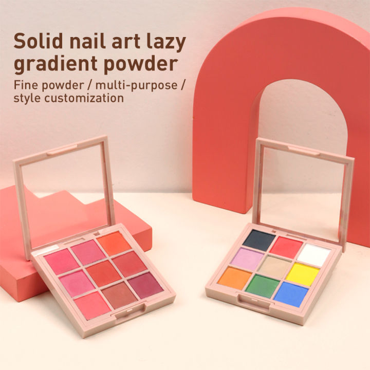 lamart-store-vinimay-9สี-พาเลทท์กระจกวิเศษ-nail-blusher-design-pigment-powder-rainbow-gradient-nail-powder-palette-manicure-diy-painting-pigment-uv-led-nail-art
