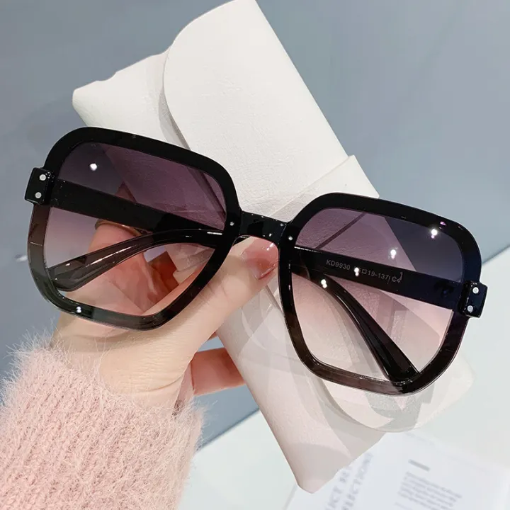 HF Fashion Korean Style Sunglasses for Women Retro Square Gradient ...