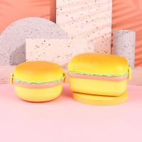 ❣✙ Hamburger Lunch Box Double Tier Burger Bento Lunchbox Microwave Food Container