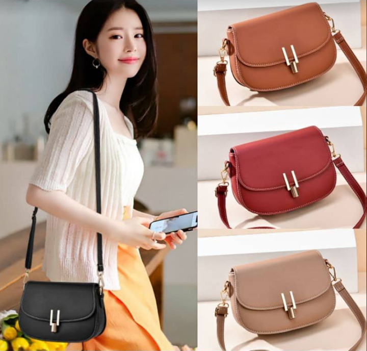 #CS-8090 korean flap messenger leather sling bag | Lazada PH