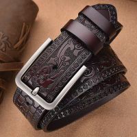 ┅ Men 39;s Belt Cowhide Leather