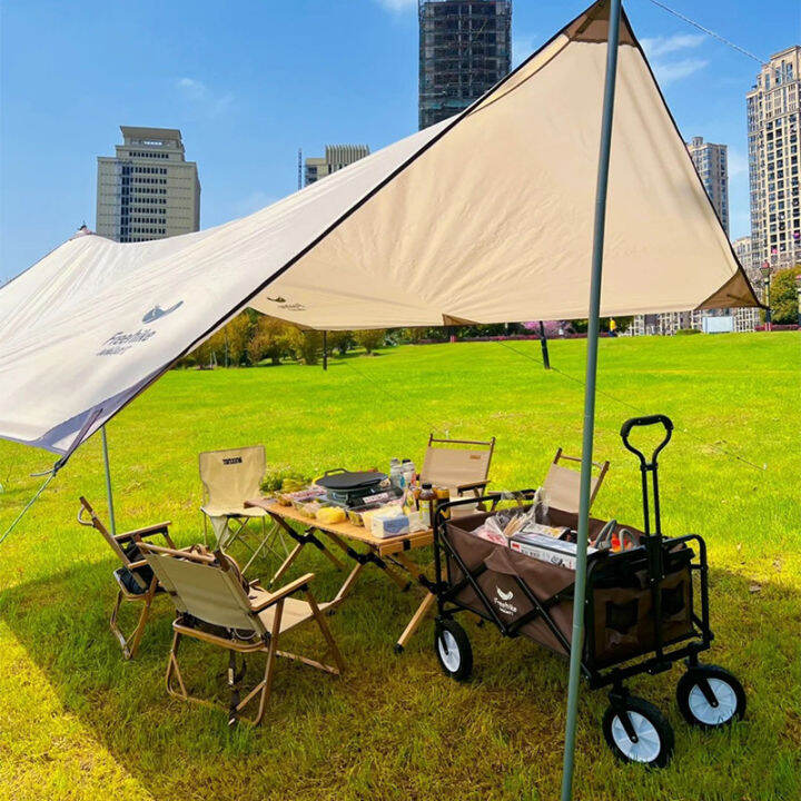 Outdoor Folding Table Solid Wood Chicken Rolls Table Portable Picnic