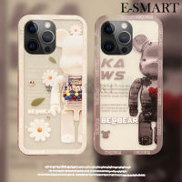 เคสสำหรับไอโฟนโทรศัพท์ iPhone 15 Pro Max 15 Plus ฝาหลังคู่แฟชั่นการ์ตูนหมีซิลิโคนนิ่มโปร่งใสป้องกันการตกหล่นสำหรับ iPhone 15 Plus 15 Pro Max เคสโทรศัพท์