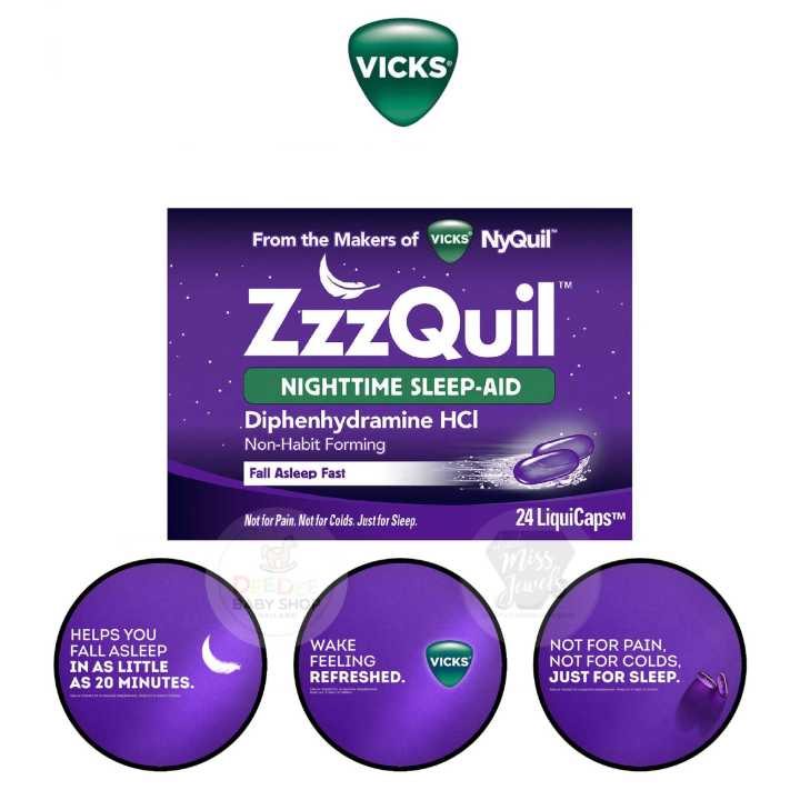 Vicks ZzzQuil Nighttime Sleep-Aid (24 LiquiCaps)