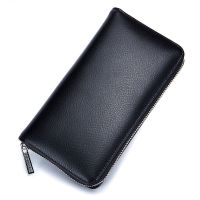 [Pocket world] หนังแท้สำหรับผู้ชายตัวจัดระเบียบบัตรเครดิตป้องกันการโจรกรรม36กระเป๋าเก็บบัตรกระเป๋าใส่พาสปอร์ตผู้ชาย RFID การปิดกั้นรถยนต์กระเป๋าสตางค์ใส่บัตร