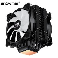 33 SNOWMAN 6ท่อความร้อนพัดลมระบายความร้อน CPU 120มม. 4ขา PWM Argh พัดลมซีพียูเย็นอินเทล LGA เงียบ1700 1150 1151 2011แอมป์ AM3 AM4พัดลมคอมพิวเตอร์ส่วนบุคคล