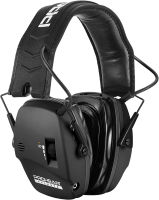 PROHEAR 036 Digital Electronic Shooting Ear Protection Muffs with GEP02 Gel Ear Pads, Hunting Sound Amplification Earmuffs, NRR 23dB Low Profile Hearing Protection forRange - Black