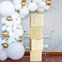 Wood Grain Alphabet Custom Box Wedding Birthday Party Decoration Kids Baby Shower Boy Girl 1st Birthday One Year Balloon Box