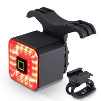 Bicycle Smart Brake Tail Light USB Charging Safety Rear Light Warning IPX4 Waterproof Light MTB Lamp Road Bike Accessories Medicine  First Aid Storage