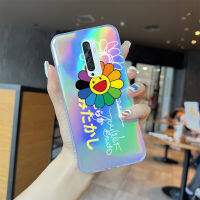 Casing Ponsel เคสแฟชั่น Reno4สำหรับ OPPO Reno2 Z Reno2 F ฝาครอบเคสบัตรเลเซอร์ในตัวสีสันสดใส