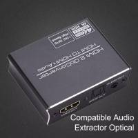 4K HDMI Audio Extractor สเตอริโอ Extractor Converter Optical ARC TOSLINK SPDIF + 3.5มม.Audio Splitter Adapter