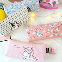 New Unicorn Pencil Case Transparent Mesh Office Student Pencil Cases Nylon School Supplies Pen Box Pencil Cases Boxes