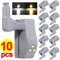 10PCS Universal LED Inner Hinge Lamp Under Cabinet Lights Wardrobe Sensor Light for Cupboard Kitchen Bedroom Closet Night Lamps Ceiling Lights