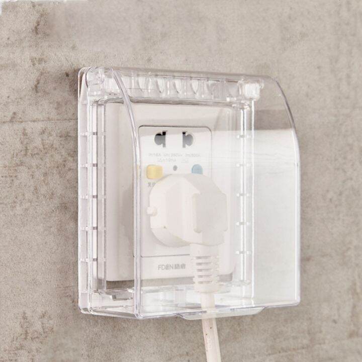 transparent-switch-protective-cover-panel-waterproof-paste-type-universal-bathroom-kitchen-86-type-socket-wall-mount-switch-box