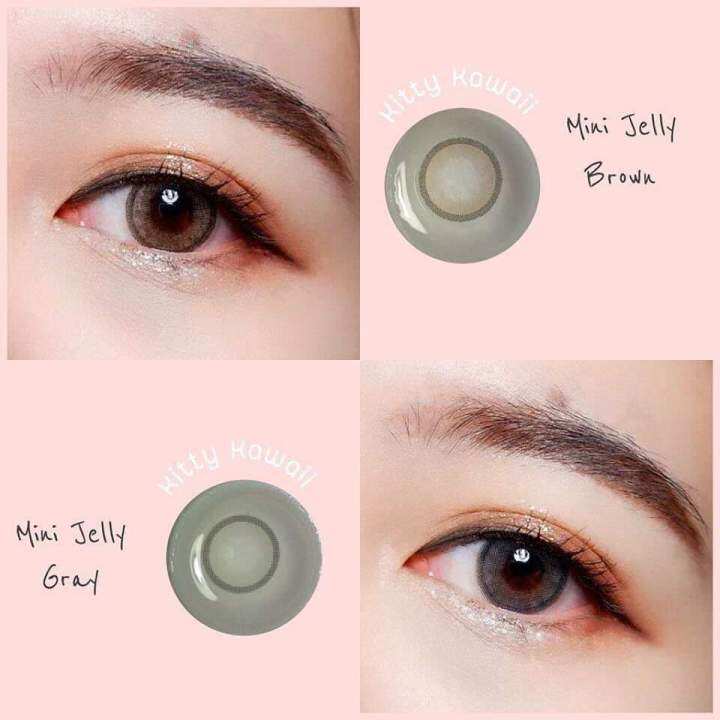 mini-jelly-brown-gray-kitty-kawaii-คิตตี้-คาวาอิ-สีน้ำตาล-สีเทา-คอนแทคเลนส์-contactlens-มีค่าสายตาสั้น