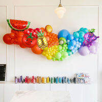 145pcs Tropical Balloon Garland Arch Kit For Hawaii Party Fruit Decorations Birthday Party Luau Summer Beach Party Supplies