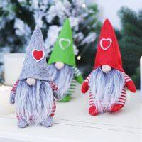 Christmas Mini Faceless Old Man Doll Christmas Tree Plush Gnome Hanging Pendant Decoration For Home Party Hanging Ornaments