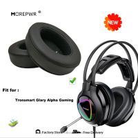 Morepwr New Upgrade Replacement EarPads for Tronsmart Glary Alpha Gaming Headset Parts Leather Cushion Velvet Earmuff Earphone