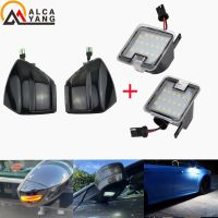 LED Under Mirror Light Puddle Lamp For Ford S-Max 2007-2014 C-MAX Kuga C394 2008-2012 Dynamic Blinker Turn Signal Light arrowSignal Light Assemblies P