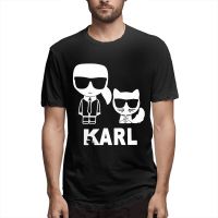 เสื้อยืด พิมพ์ลาย Karl Lagerfeld 02S เหมาะกับของขวัญวันวาเลนไทน์ สําหรับผู้ชาย  V8VZ