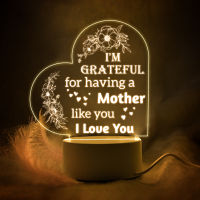 Mom Birthday and Mother Day Novelty Present Bedroom Night Light Decoration Lamp Thanksgiving Gift for Mommy