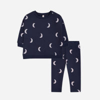 Newborn Baby Printed Clothing Set Autumn Winter Baby Boys Girls Clothes 2-Pieces Sweatshirt + Pants Baby Pajamas Suit