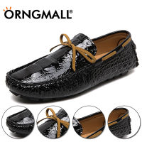 ORNGMALL Plus ขนาด36-48ฤดูใบไม้ผลิแฟชั่นรองเท้าเรือ Casual หนัง Loafer รองเท้าผู้ชายนุ่มสบายรองเท้าขับรถรองเท้าแตะ Slip-On รองเท้าสำหรับชายเหมาะสำหรับทุกวัน Street Wear