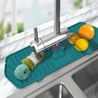 【CW】 Sink Faucet Absorbent Silicone Guard Draining Countertop Protector Table Cushion Placemat