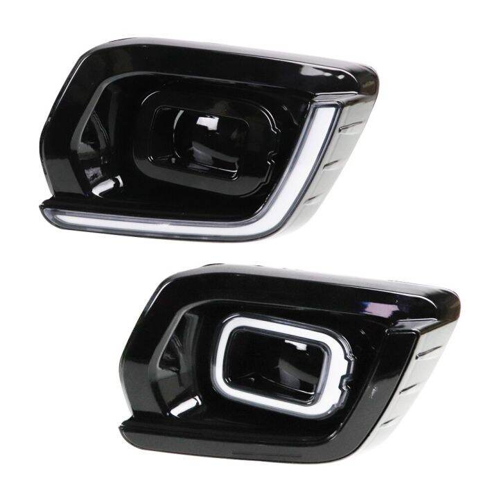 Car Flashing 1 Pair DRL Fog Lamp For Ford Ranger Wildtrak 2019 2020 LED