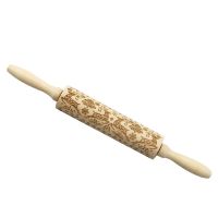 Rolling Pin Christmas Embossing Wooden Engravedcake Baking Woodembossed Clay Non Tools Kitchen Pastry Fondant Supplies Party