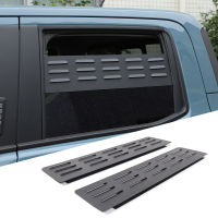 อลูมิเนียมสีดำรถด้านหลังหน้าต่าง Vent Louver ตกแต่งสำหรับ Ford Maverick 2020รถอุปกรณ์เสริมภายนอก