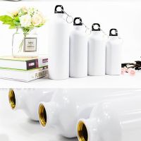 750Ml White Blank Sublimation Water Bottle With Screw Cap Carabiner Hook Aluminum Outdoor Sports Leakproof Kettle For Heat Press