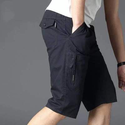 (L-6XL) กางเกงขาสั้นลำลอง กางเกงขาสั้นมีกระเป๋า มีซิป กางเกงเอวยืด ขาสั้นสีพื้น กางเกงขาสั้นแฟชั่น กางเกงขาส่วน ไซส์ใหญ