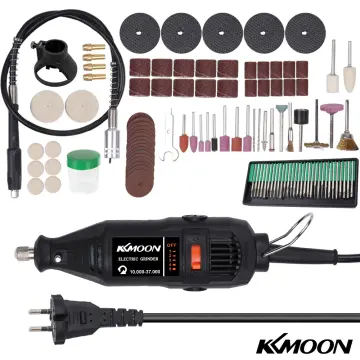 Kkmoon 18V 1.2W Mini Electric Grinder Set Cordless Mini Handle Small Size Grinding Machine Carving Engraving Pen Trimming Milling Polishing Micro