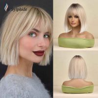 【CW】 Wig Blonde   Synthetic Short - Bob Aliexpress